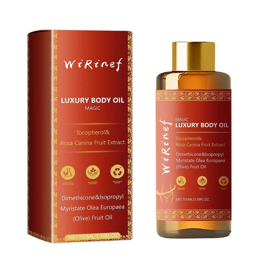 (1PCS) Magic Body Oil, Luxury Magic Body Firming Oil, Plumps, Tightens, Firms and Hydrates Skin, For Arms, Chest, Thighs and Tums, Suitable for Full B