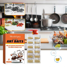 (1 Pack 12pcs) Indoor Multi-Surface Ant Bait and Ant Killer Kills Common Household Ants