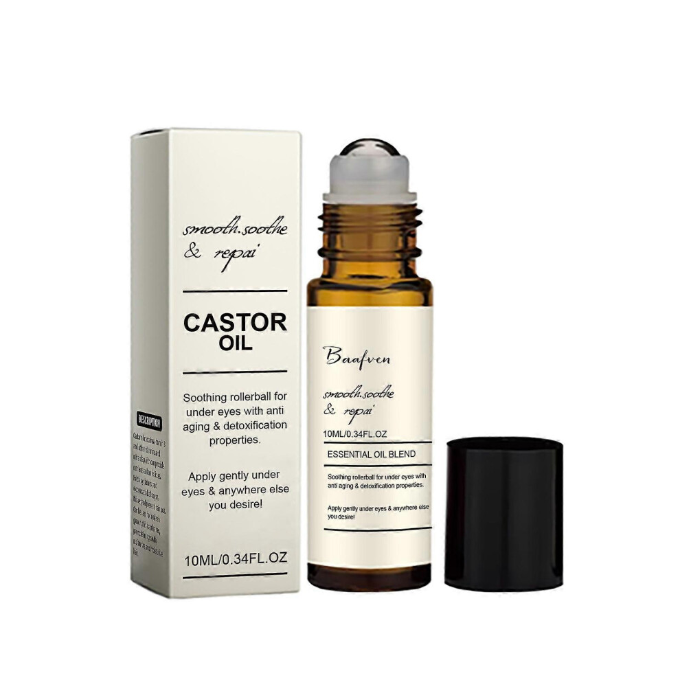 (3PCS) Time Eraser Rollerball Castor Oil & Frankincense, 10 ml Time Eraser Oil, Castor Oil and Frankincense Eye Roller, Eraser Roller Ball Essential O