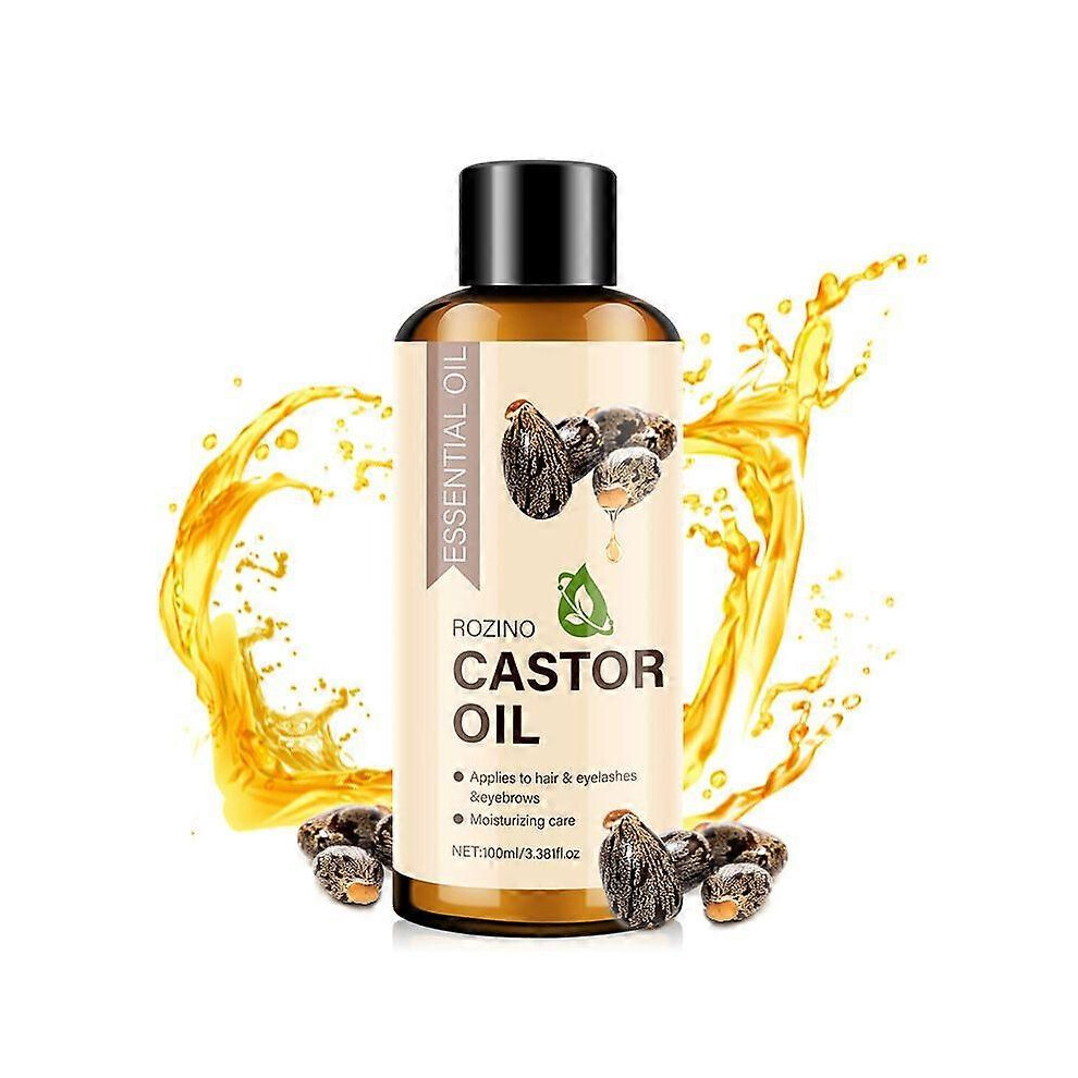 (1PCS) Handcraft Organic Castor Oil - 100% Pure and Natural Premium Grade Carrier Oil for Hair Growth, Eyelashes & Eyebrows - Hair & Body - Cold-Press