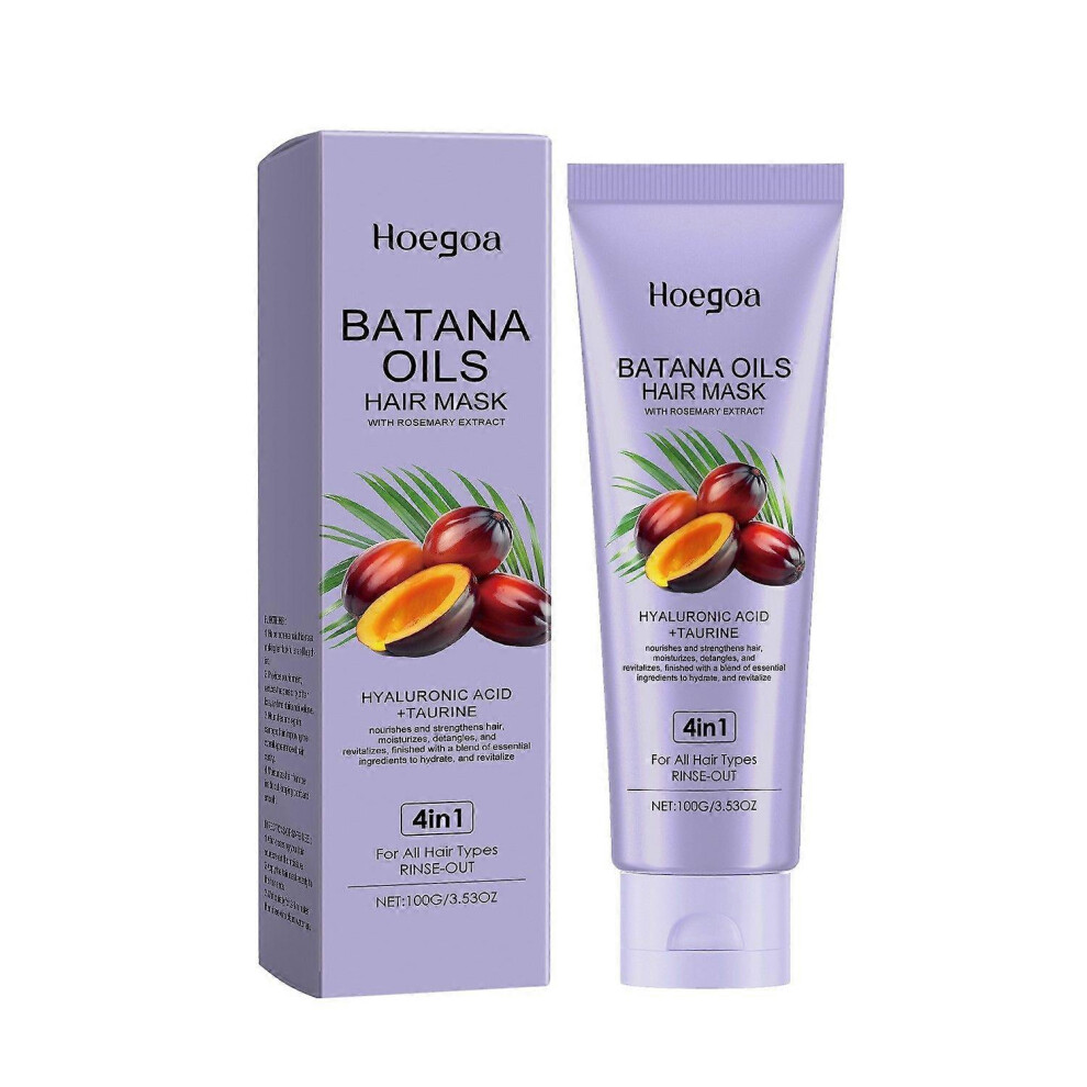 (3PCS) Batana Oil for Hair Growth, Batana Oil Hair Mask with Rosemary Extract - Nourishes & Strengthens Hair, Deep Conditioning Repair for Frizz, Spli