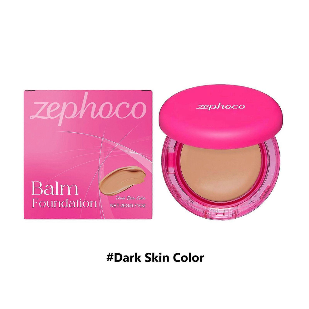 Dark ( Skin Color) Peptide-Infused Bounce Balm Foundation - Hydrating Age-Defying Foundation For Mature Skin - Buildable Medium Coverage & Line Blurrin
