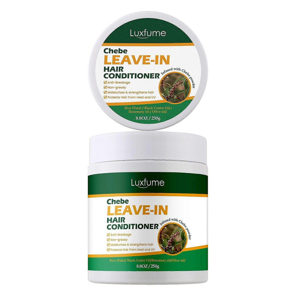 (1PCS) Chebe Leave-In Conditioner for Hair Growth and Shine - Rice Water Formula Moisturizes, Minimizes Breakage, Repair Dry & Damaged Hair, Adds Shin