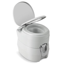 Portable 20 L Camping Toilet Compact Commode W/ Pump Detachable Tank