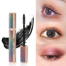 (3PCS) 4D Silk Fiber Lash Mascara - Luxuriously Longer, Voluminous Eyelashes, Waterproof Tubing Mascara in Black, Natural Lengthening, Smudge-proof Mascara
