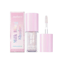 (Purple) Milk Bling Shadow, 2ml Pigmented Glistening Liquid Glitter Eyeshadow, Long-lasting Shimmer to Matte, Under Eye Makeup Shadow