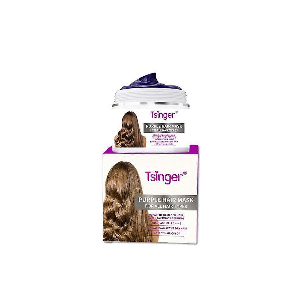 Purple/Blue (2Pcs) Hair Mask, Violet Hair Mask, Deep Conditioner For Color Treated Hair, Repair & Nourishment Treatment For Bleached, Brassy Hair