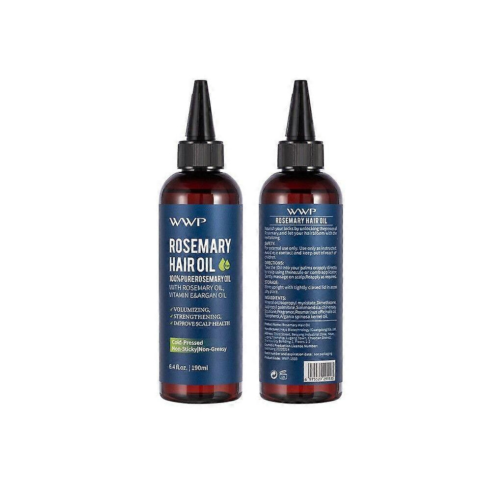 (3PCS) 100% Pure Rosemary Oil For Hair Growth Infused With Biotin, Jojoba & castor Oil | Hair Strengthening Treatment | Nourishing & Volumizing