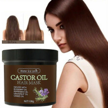 (1Pcs) Castor Oil Hair Mask 100g, Infused with Rosemary, Peppermint Oil, Deep for Dry Damaged Hair, Fuller and Thicker Looking Formula