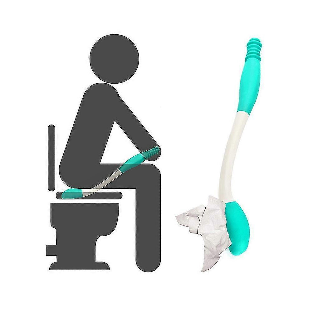 (1 Pcs) Long Reach Comfort Wipe Toilet Aids Tools, Bottom Wiper for fat people, Disabled, Elderly, Pregnant, Surgery Recovery