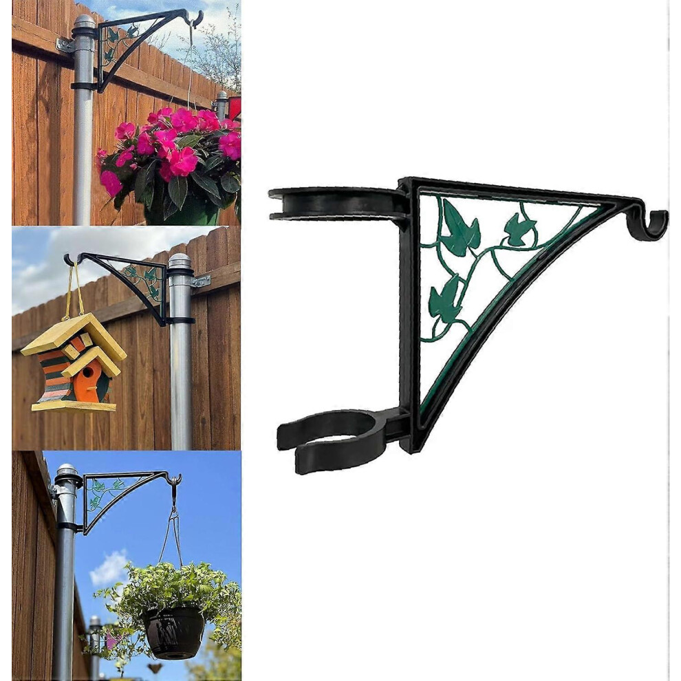 (Green) Hangs Fence Post Hanger,Hangs Fence Post Brackets,Wall Hook Hanging Plant Bracket For Hangs Bird Feeders, Lanterns,Flower Pots 5415817455892