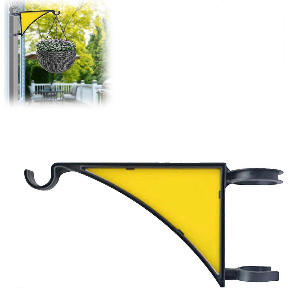 (Yellow) Hangs Fence Post Hanger,Hangs Fence Post Brackets,Wall Hook Hanging Plant Bracket For Hangs Bird Feeders, Lanterns,Flower Pots 5415817455885