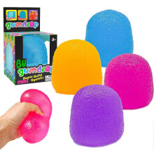 (Yellow) Gumdrop Squishy Fidget Toy, Textured Sensory Toy with Super Solid Squish, Kids Sensory Toys for Anxiety Relief, Safe Non-Toxic Material