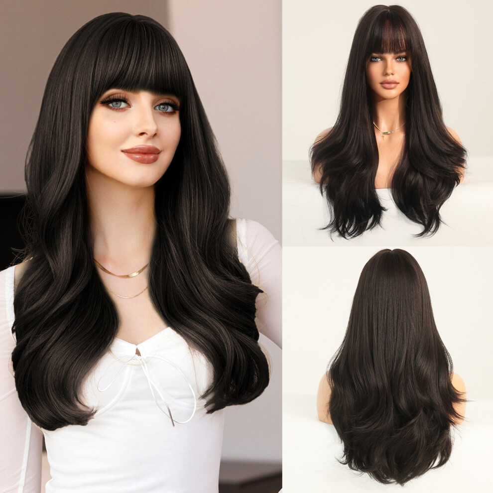 Unisex Black ( Tea Color_60cm 24Inch) New European And American Women's Natural Blonde Long Curly Hair, Taylor Swift Same Blonde Chemical Fiber Wig