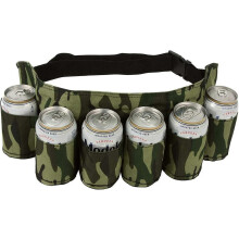 (camouflage) Beer Belt Holster,Beer Soda Bottle Holder Belts, Drink Can Holder,Adjustable Waist Pack Bag, Holds 6 Cans,Perfect for Parties, Picnics, Camping, Barbe