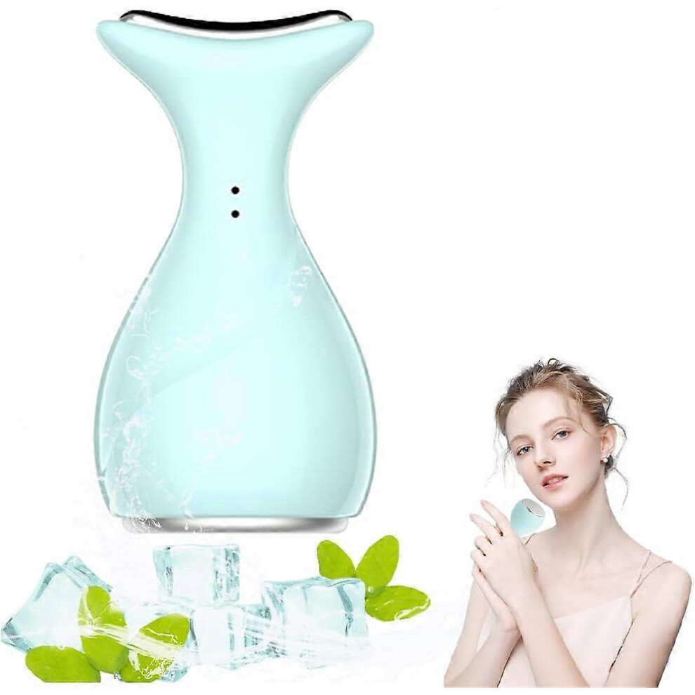 (Blue) Ice Roller For Face and Eye,Facial Beauty Ice Roller Skin Care Tools, Ice Facial Cube Gua Sha Face Massage,Upgrated Ice Facial Roller