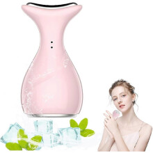 (Pink) Ice Roller For Face and Eye,Facial Beauty Ice Roller Skin Care Tools, Ice Facial Cube Gua Sha Face Massage,Upgrated Ice Facial Roller