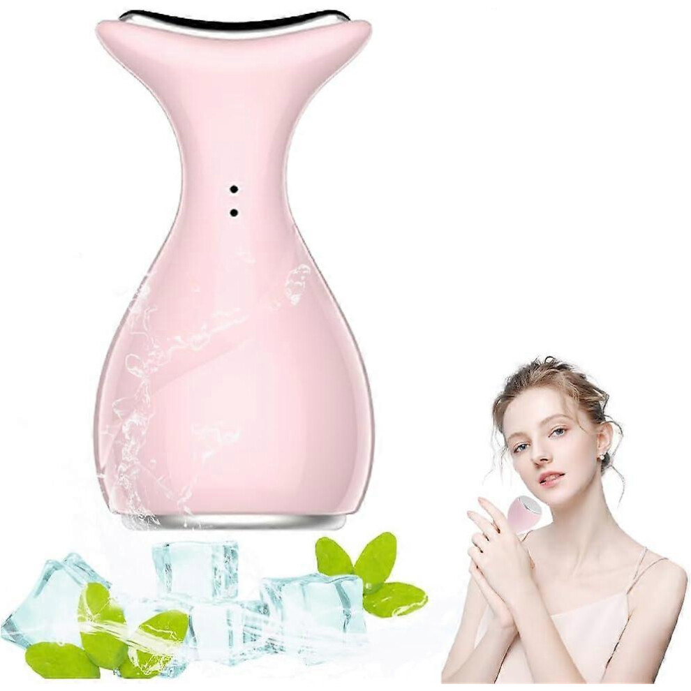 (Pink) Ice Roller For Face and Eye,Facial Beauty Ice Roller Skin Care Tools, Ice Facial Cube Gua Sha Face Massage,Upgrated Ice Facial Roller