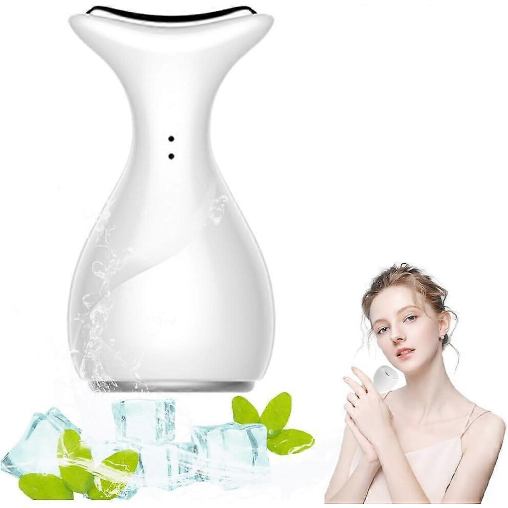 (white) Ice Roller For Face and Eye,Facial Beauty Ice Roller Skin Care Tools, Ice Facial Cube Gua Sha Face Massage,Upgrated Ice Facial Roller