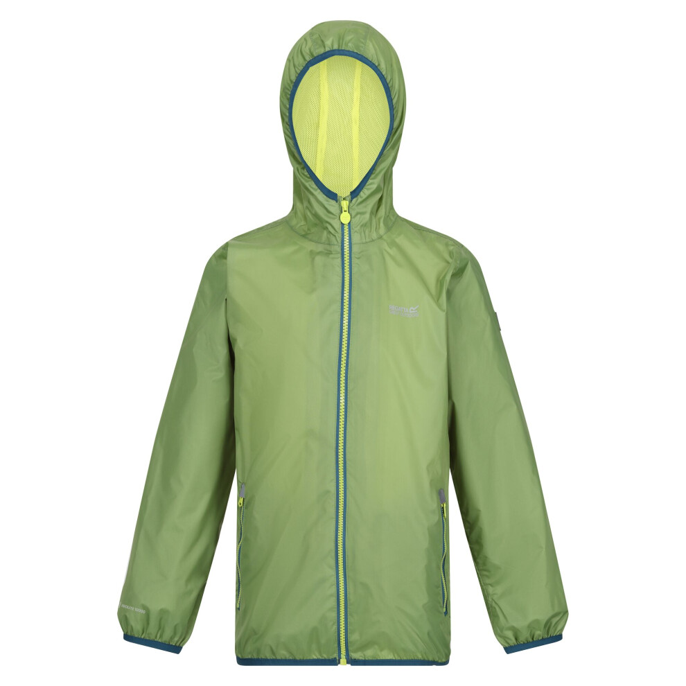(15-16 Years, Green) Regatta Great Outdoors Childrens/Kids Lever II Packaway Rain Jacket