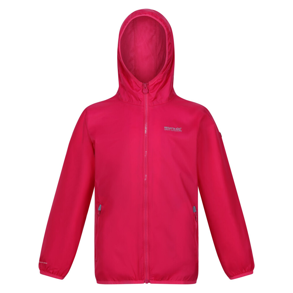 (5-6 Years, Pink) Regatta Great Outdoors Childrens/Kids Lever II Packaway Rain Jacket