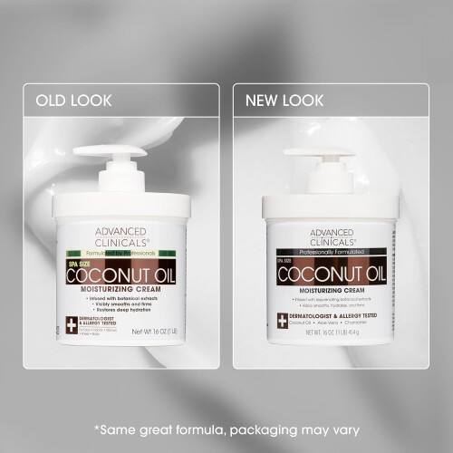 Advanced Clinicals, Crème Hydratante à l'Huile de Coco, 16 oz 2