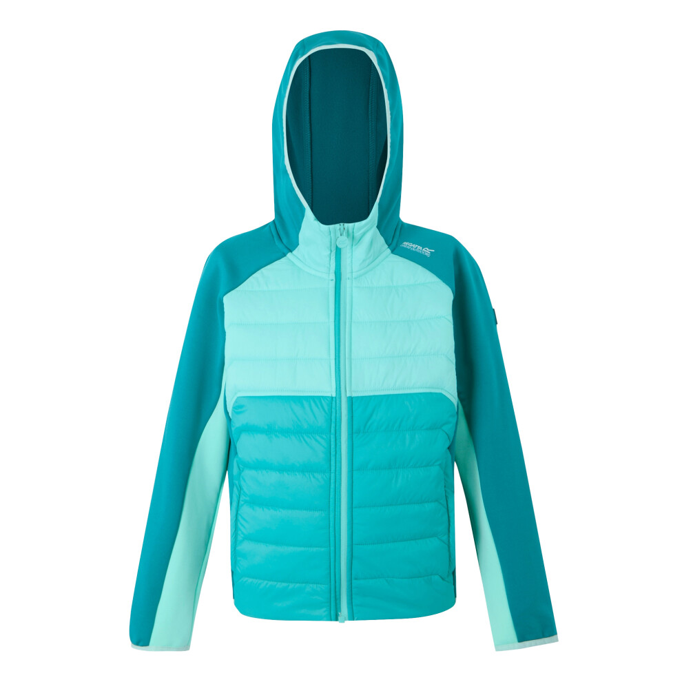 (14 Years, Turquoise/Aruba Blue/Exotic Plume) Regatta Childrens/Kids Kielder IX Hybrid Jacket
