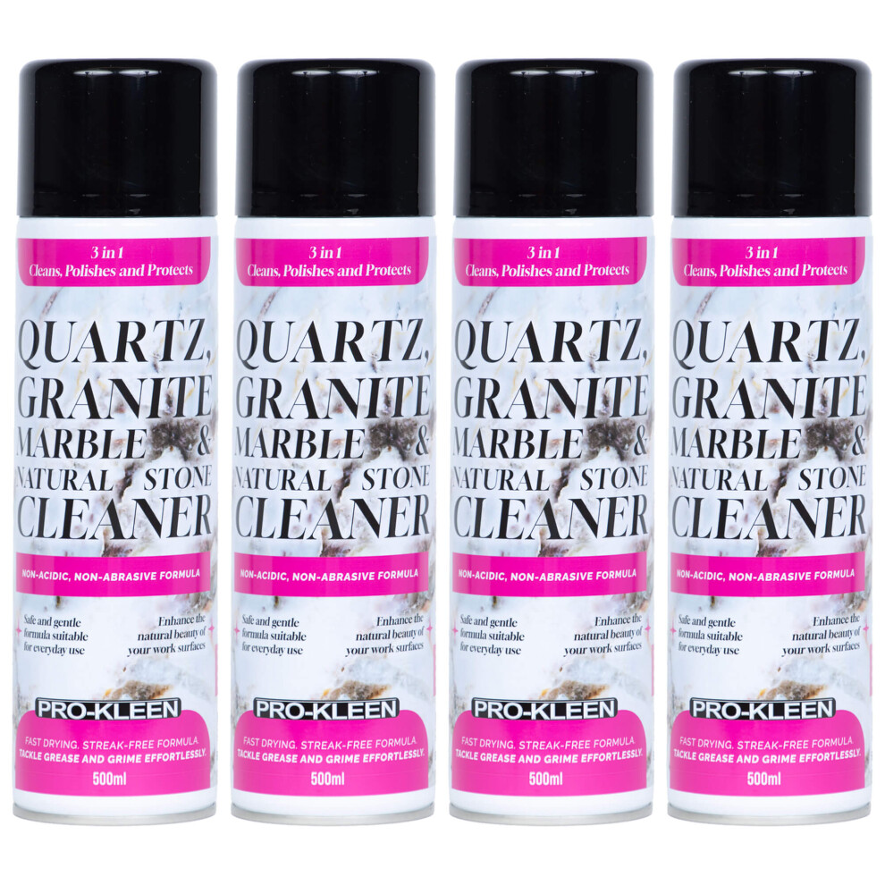 (4) Pro-Kleen Quartz, Granite, Marble & Natural Stone Cleaner