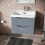 NES Home Merton Grey 600mm Gloss Bathroom Wall Hung Basin Vanity Unit 4
