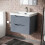 NES Home Merton Grey 600mm Gloss Bathroom Wall Hung Basin Vanity Unit 1