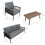 4-teilige Aluminium-Sofagarnitur – Holz 6