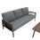 4-teilige Aluminium-Sofagarnitur – Holz 7