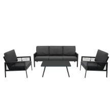 (Anthracite Grey) Outdoor Aluminium 4 Piece Furniture Set Garden