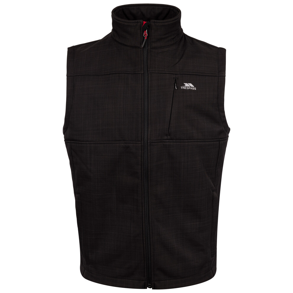 (XL, Black Marl) Trespass Mens Softshell Gilet Body Warmer Baro C