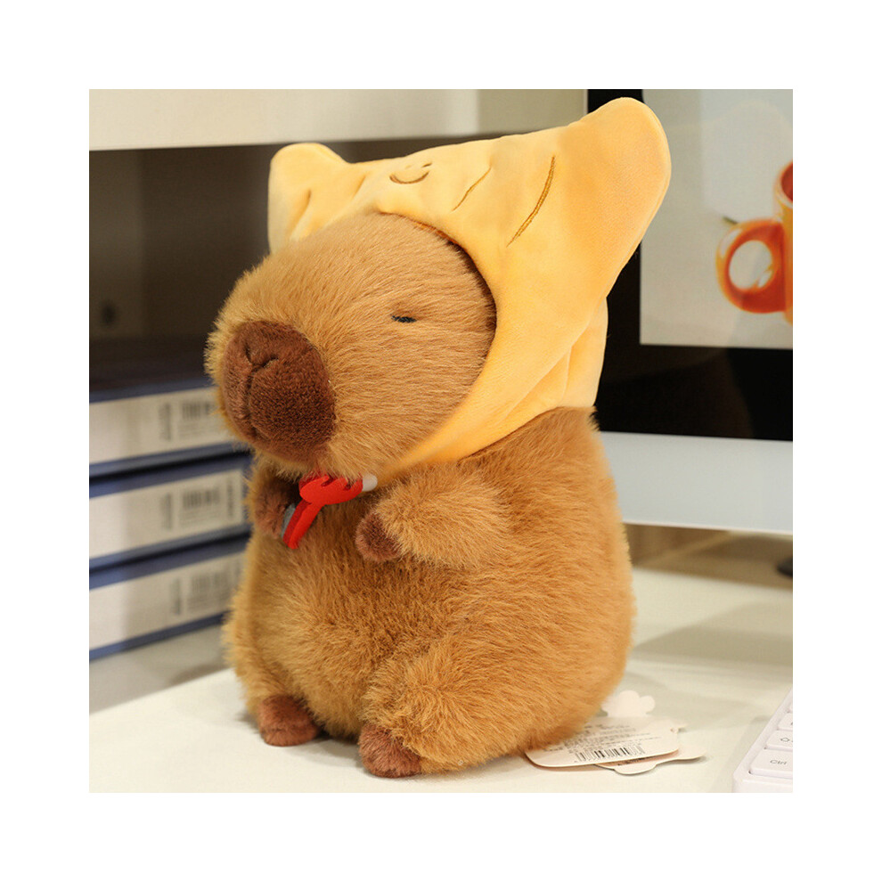 (Croissant, 22cm) Capybara Croissant Bread Plush Toy Cartoon Animal Stuffed Doll Decoration Gift-image-OPC-PGJBCFR-NEW