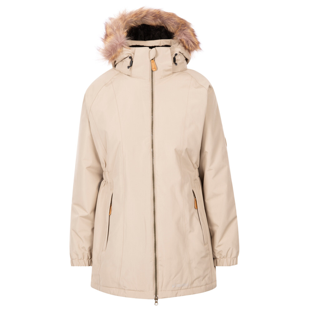 (14, Oatmilk) Trespass Womens Parka Jacket Waterproof Celebrity