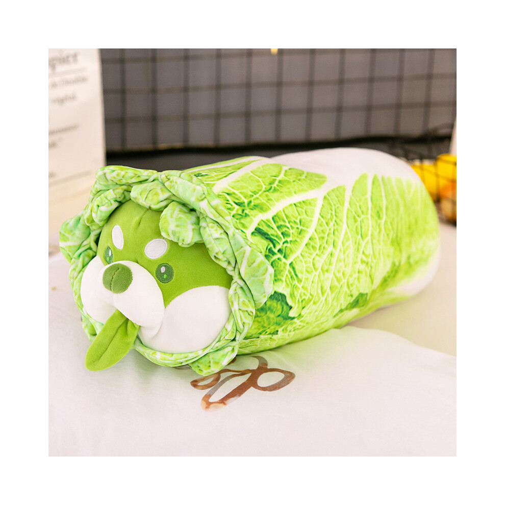 (Pillow, 70cm) Dog Cabbage Vegetable Plush Cushion Toys Cartoon Stuffed Doll Kids Cute Gift