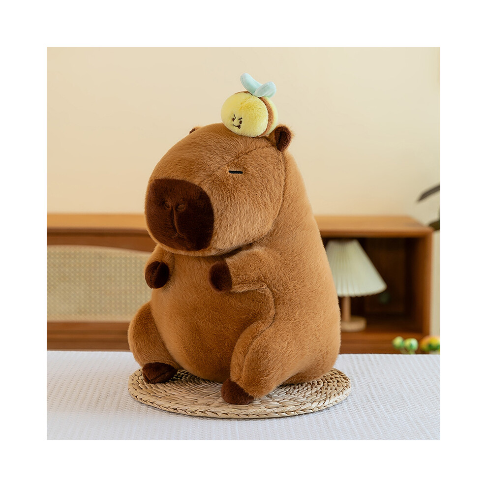 (60cm) Plush Bee Capybara Toy Cute Cartoon Birthday Gift Girls Adorable Dolls Kids