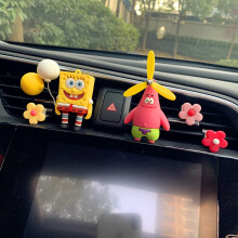 (StyleC) Vent Air Car Perfume Clip Spongebob Aromatherapy Decoration Ornaments Freshener