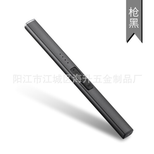 (Dark Gray) Flameless Rechargeable Electric Usb Lighter Candle Bbq Windproof Tool Kitchen