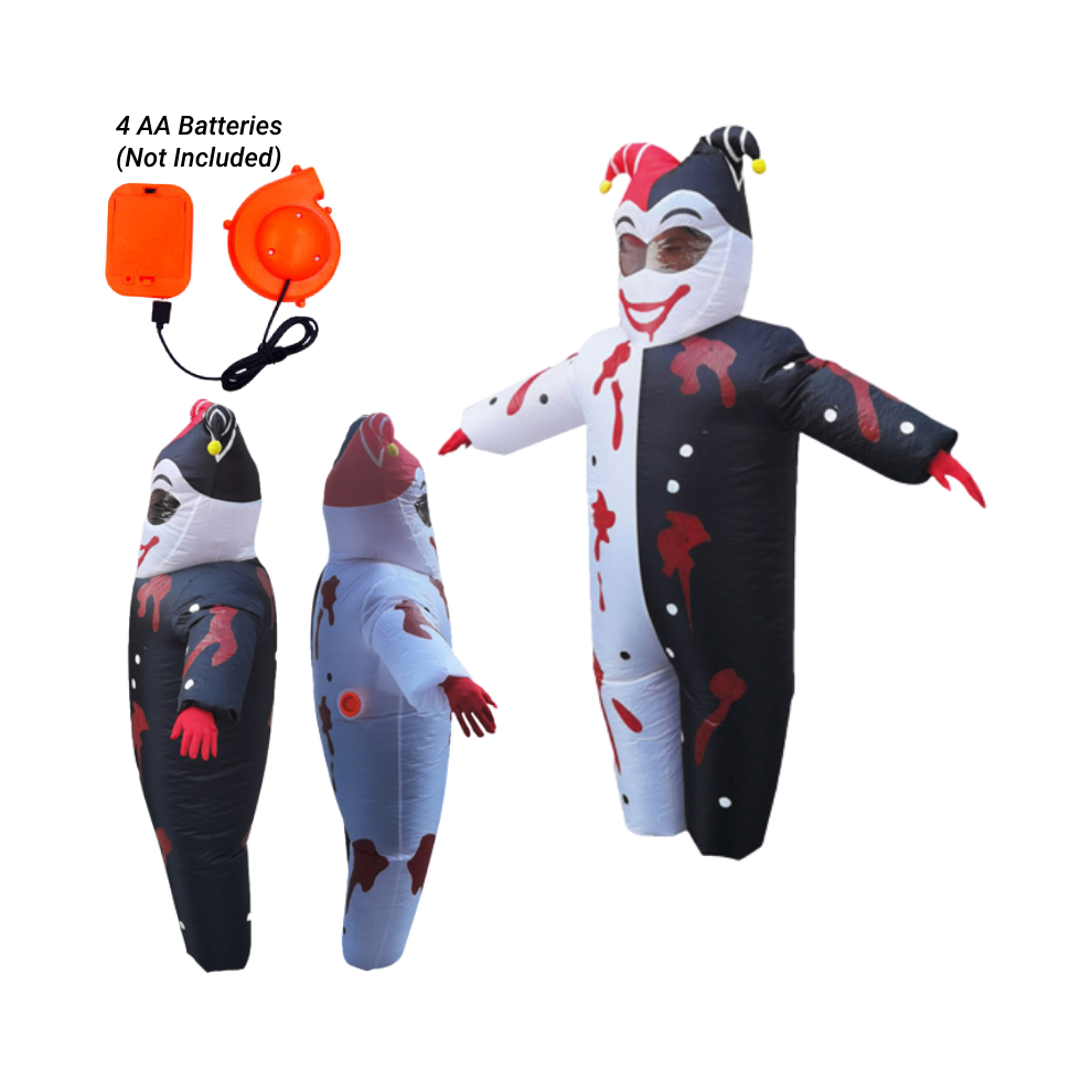 Evil Clown Inflatable Cosplay Costume Party Game Joker Halloween Adults Outfits