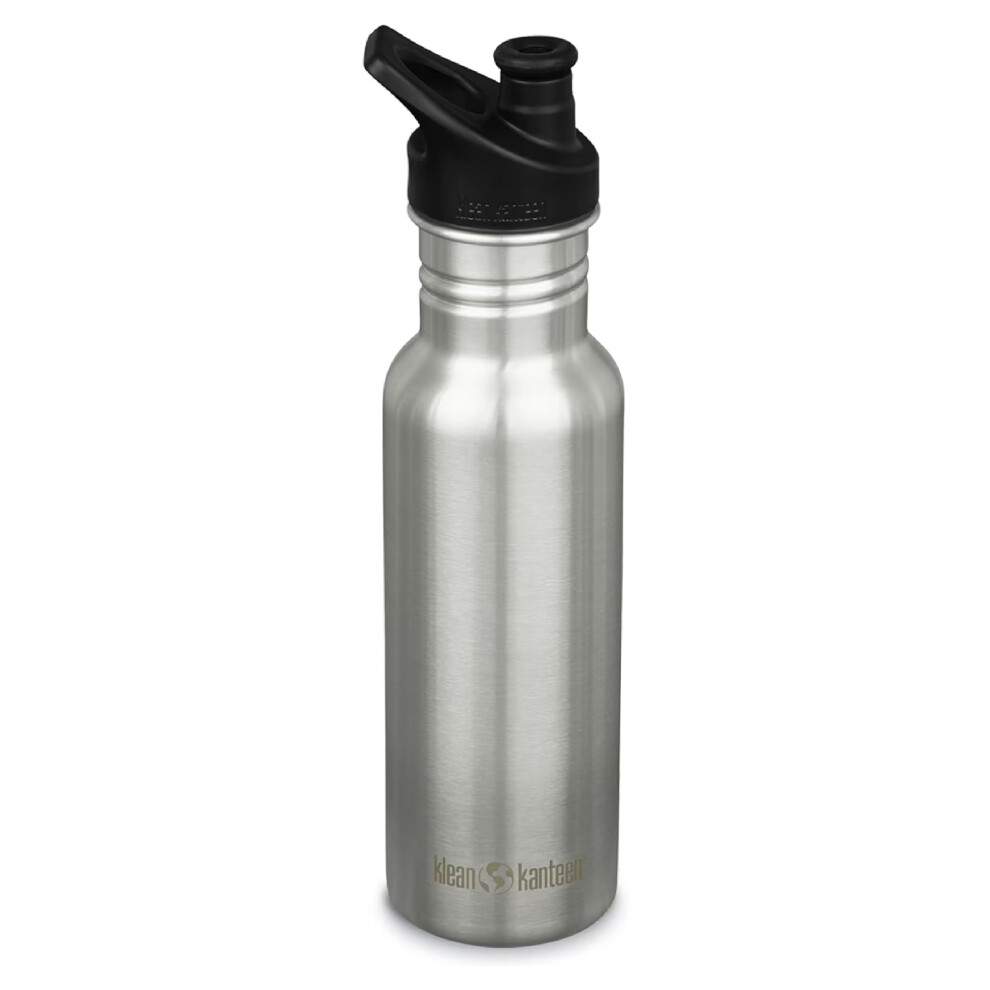 Klean Kanteen 18oz Classic Narrow drinks bottle + sport cap Stainless Steel