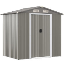 6FT x 4FT Outdoor Storage Shed Metal Tool House W/ 4 Air Vents