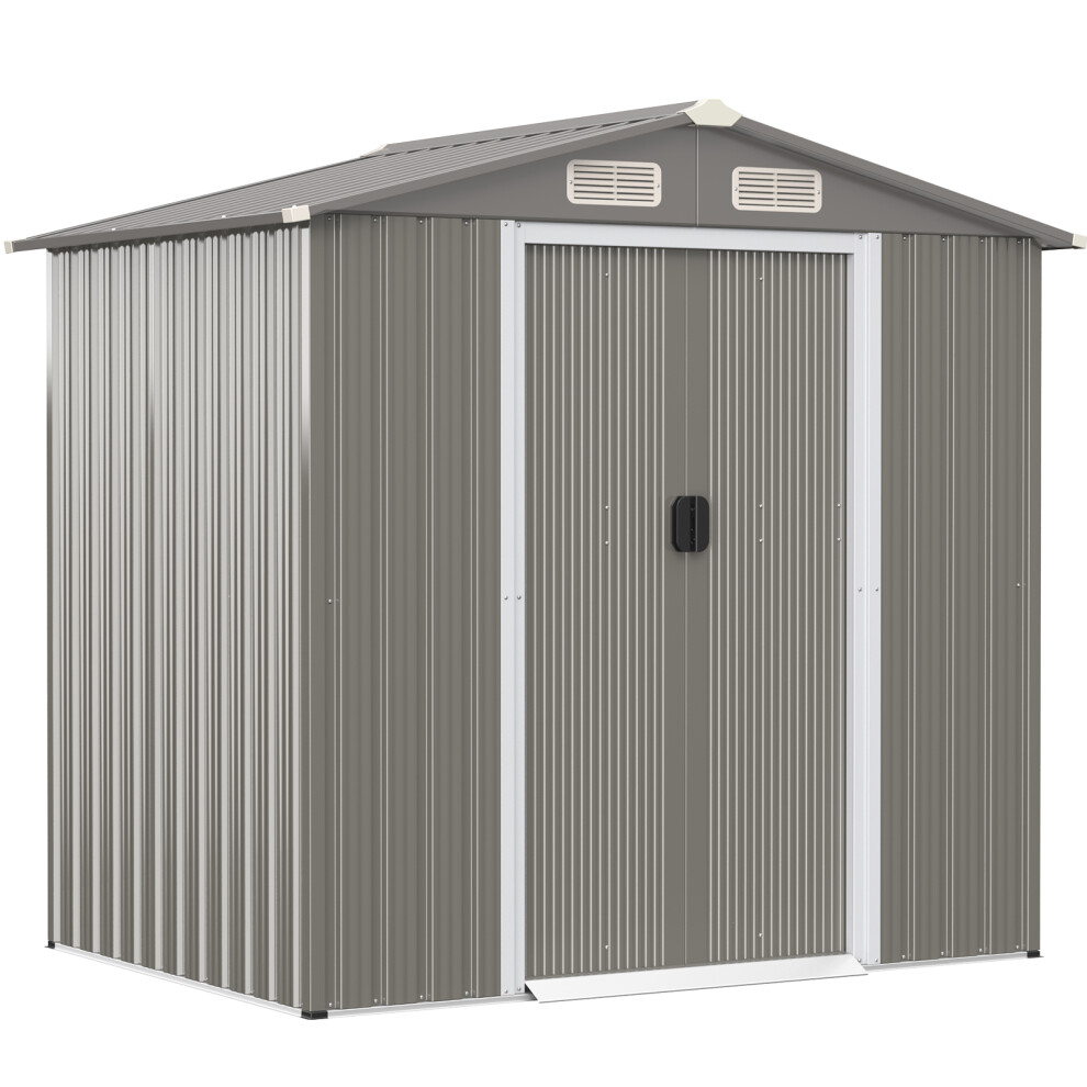 6FT x 4FT Outdoor Storage Shed Metal Tool House W/ 4 Air Vents