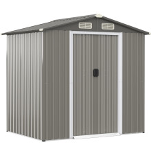 6FT x 4FT Outdoor Storage Shed Metal Tool House W/ 4 Air Vents