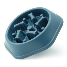 (Blue) Dog Bowl Dog Slow Feeder Bowls Bloat Stop Food Bowl Interactive Puzzle Healthy Eating Bowl