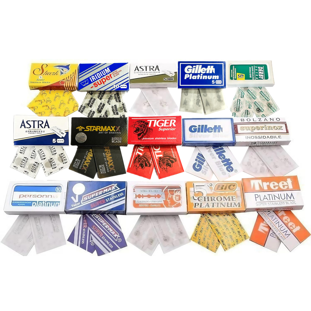 Razor Blades Club Double Edge Razor Blade Sample Pack (2x each)-image-OPC-PG9N86D-NEW