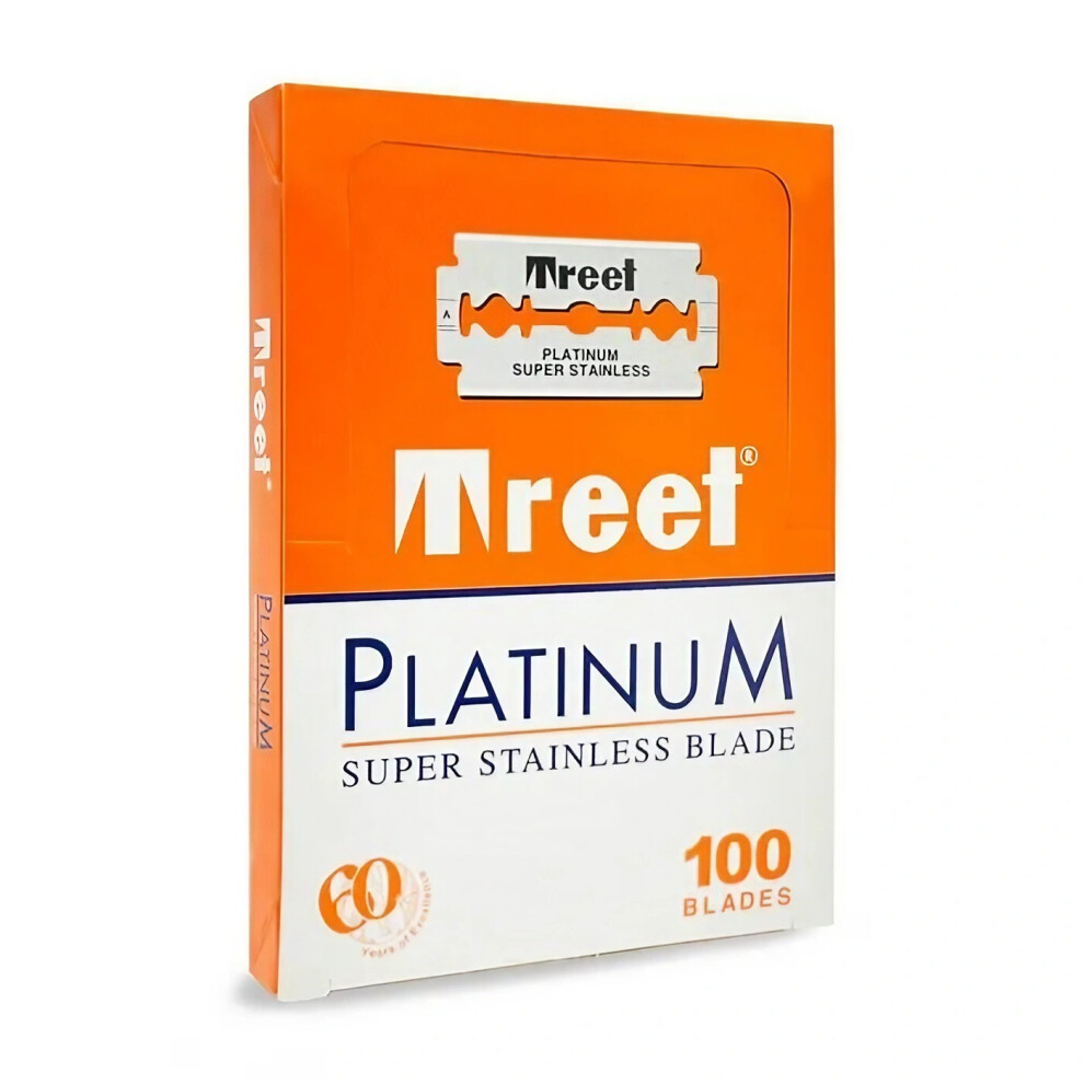 Treet 100 Platinum Double-Edge Razor Blades Â Precision Shaving For A Smooth, Refined Result