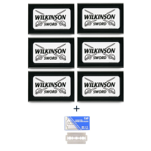 30 cuchillas de afeitar de doble filo Wilkinson Sword + 1 cuchilla de acero inoxidable KAI