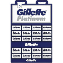 100 Gillette Platinum scheermesjes met dubbele rand